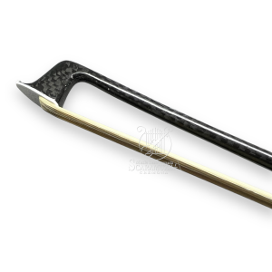 Arco Per Violino 4/4 In Fibra Di Carbonio Intrecciato – Ebano Con Fleur-de-Lys Dorate – Leggero 60g