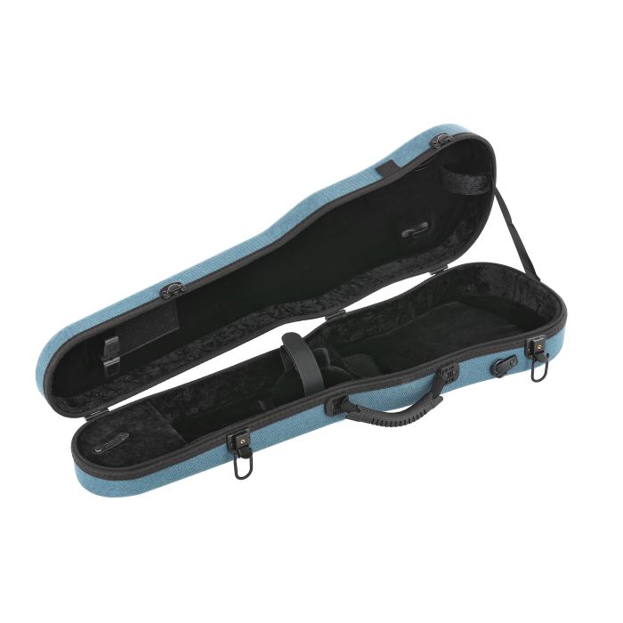 GEWA ASTUCCIO VIOLINO REGOLABILE DA 1/2 A 4/4 SAGOMATO BIO-S BLUE