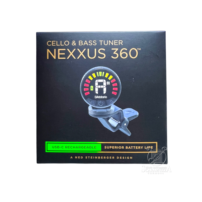 D'ADDARIO PW-CT-29 NEXXUS 360 CELLO E BASSO ACCORDATORE RICARICABILE