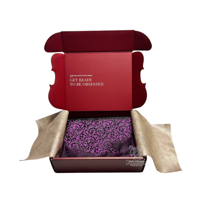WOW SACCA PER VIOLA DOPPIO STRATO 100% SETA JACQUARD FLOREAL VIOLET