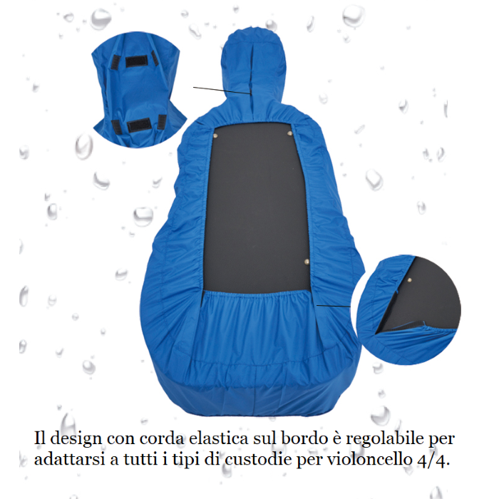 PEDI COPERTURA ANTI PIOGGIA PER ASTUCCIO CELLO MARRONE
