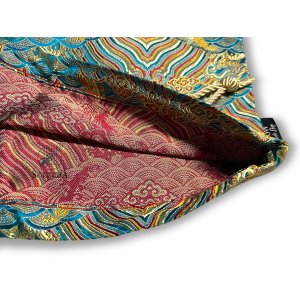 WOW SACCA PER VIOLINO DOPPIO STRATO 100% SETA JACQUARD NUBI ORIENTALI