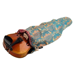 WOW SACCA PER VIOLINO DOPPIO STRATO 100% SETA JACQUARD NUBI ORIENTALI