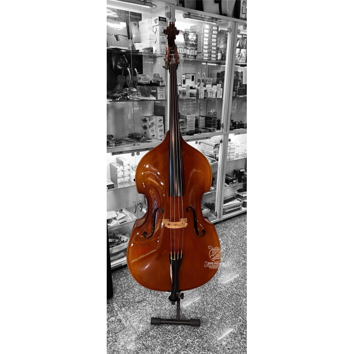 B120 CONTRABBASSO 4 CORDE 1/4  IN LAMINATO, FONDO BOMBATO