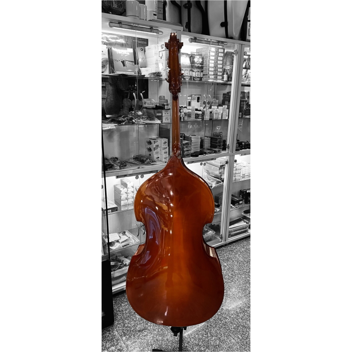 B120 CONTRABBASSO 4 CORDE 1/4  IN LAMINATO, FONDO BOMBATO
