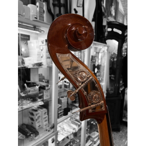 B120 CONTRABBASSO 4 CORDE 1/4  IN LAMINATO, FONDO BOMBATO